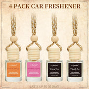 4-Pack Hanging Car Air Freshener Diffuser