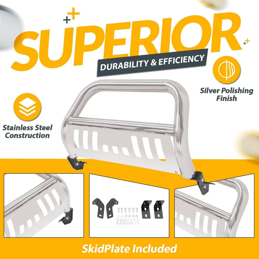 Stainless Steel Bumper Cover & Grille Kit for 2006–2016 Toyota RAV4