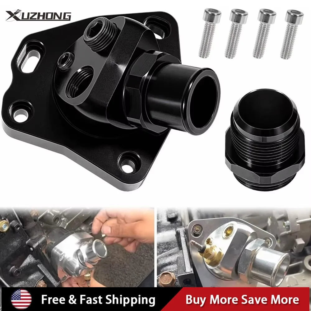 For Honda K20 K24 K24Z K-Series Radiator Black Swivel Neck Thermostat Housing