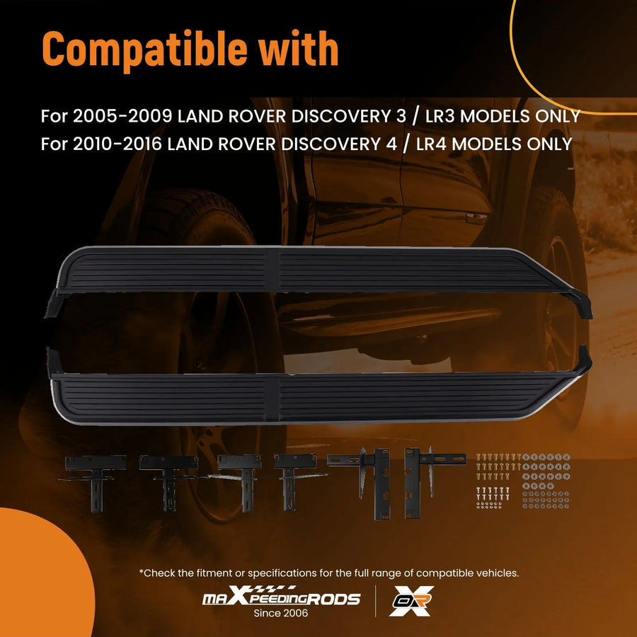 Black Running Boards for Land Rover Discovery 3/4