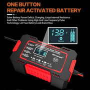 12V 6A Touchscreen Battery Charger with LCD and Pulse Repair Mode