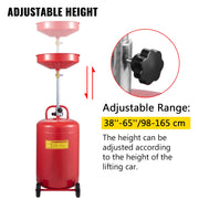 20-Gallon Air-Operated Waste Oil Drain Tank with Optional Regulating Valve