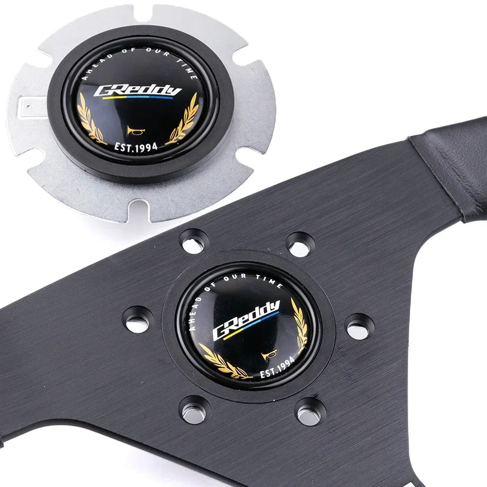 GReddy-Style Flat-Lip Steering Wheel Horn Button