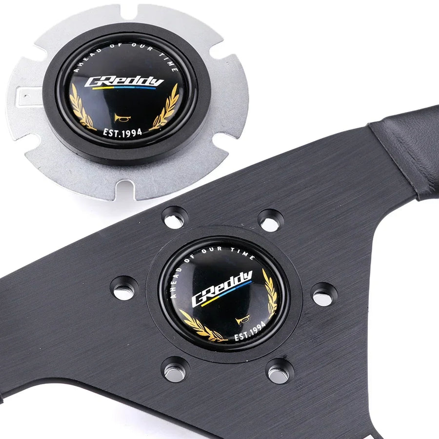 GReddy-Style Flat-Lip Steering Wheel Horn Button