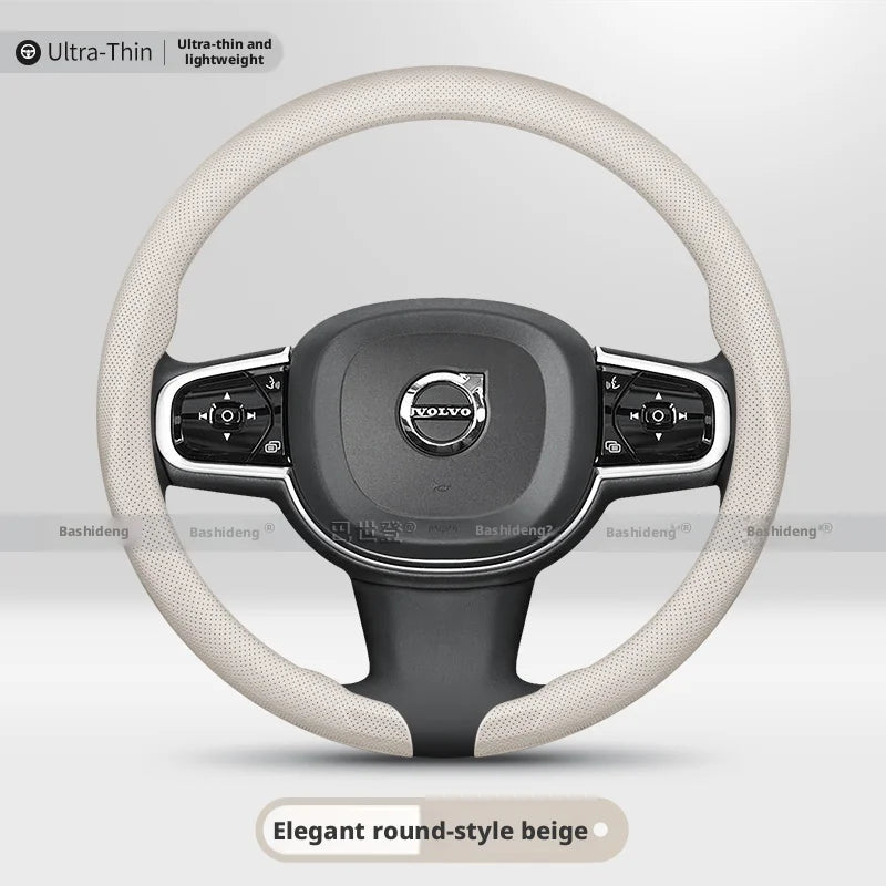 Nappa Steering Wheel Cover for Volvo XC60 XC40 XC90 EX40 EX90 V60 V40 V90 S60 S90