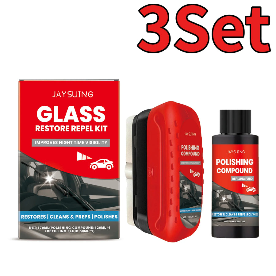 Automotive Glass Oil-film Remover Kit