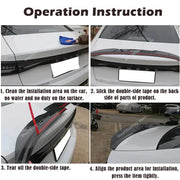3-Piece Adjustable Universal Sedan Trunk Spoiler