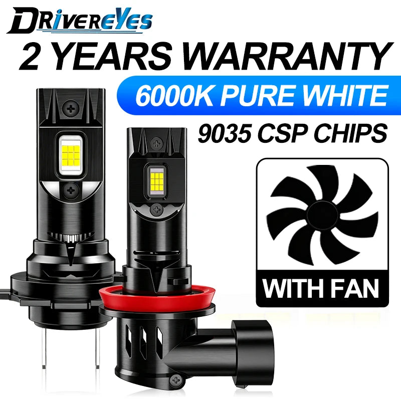 H4/H7/H11/9005/9006/9012 LED Headlight Bulb – Compact