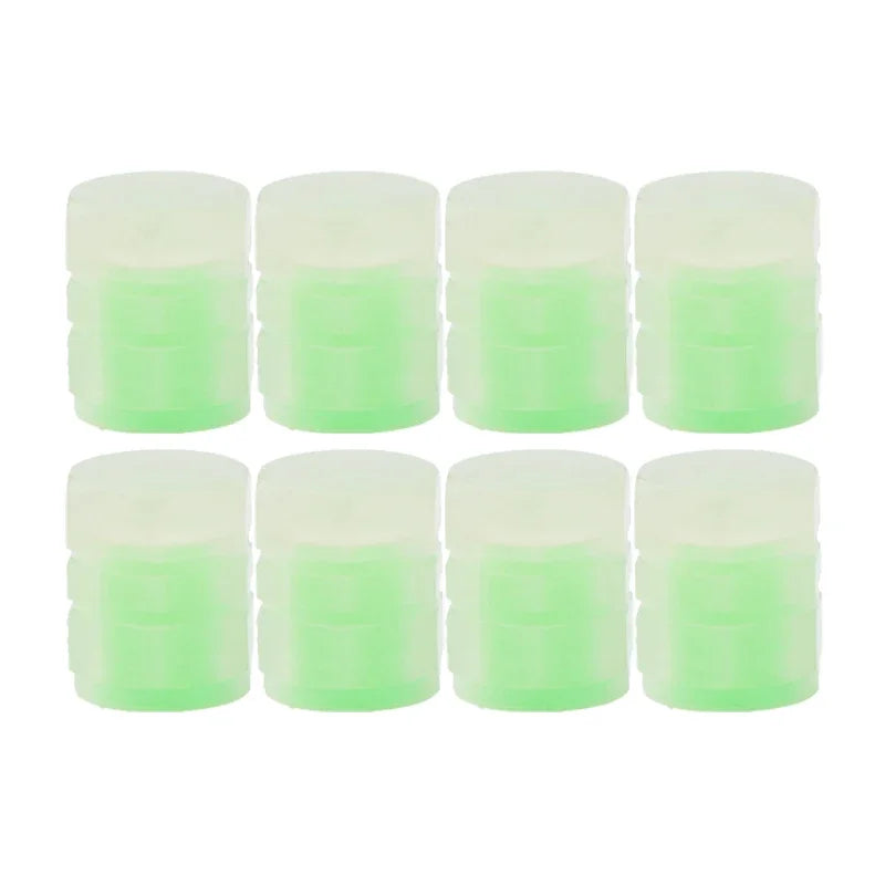 Glow-in-the-Dark Tire Valve Cap Set