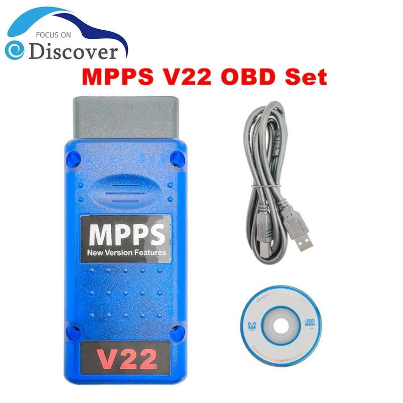 MPPS V22 ECU Programming and Chip Tuning Interface with Tricore Cable Options