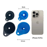 2-Piece Foldable Car Engine Funnel Silicone Liquid Funnel Washer Engine Oil Petrol Change Tools for