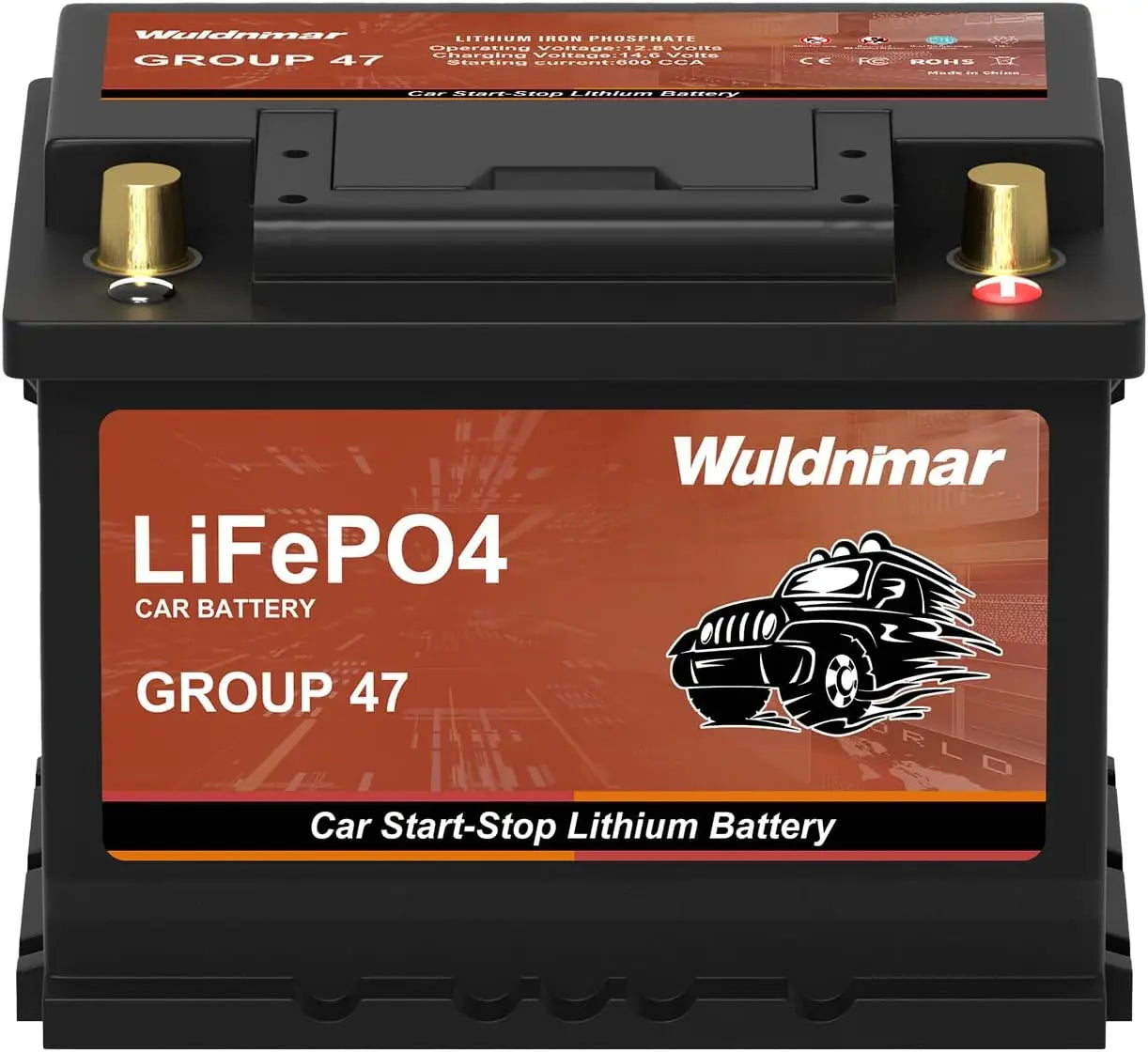 H5 Group 47 12.8V LiFePO4 Automotive Battery - 600 CCA