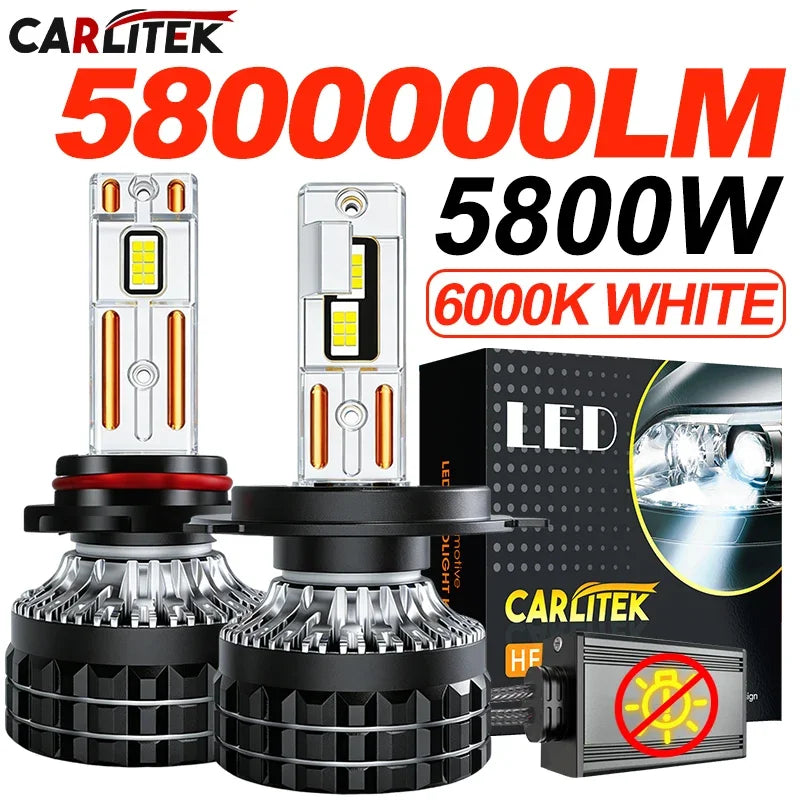 2-Piece H1/H4/H7/H11/9005/9006 LED Headlight Bulb – 6000K, CANBUS