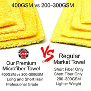 40 x 40 cm Microfiber Car Cleaning Towels, 5-Pack