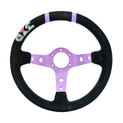 320 mm Suede Deep-Dish 6-Bolt Racing Steering Wheel