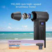 Cordless Turbo Air Blower and Electric Duster with 4 Speeds & LED Display 110,000 RPM