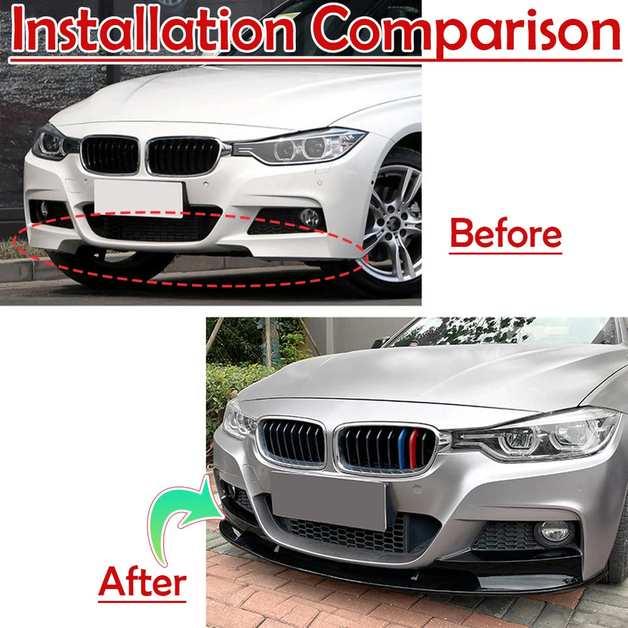 Front Bumper Splitter Lip for 2013–2019 BMW F30/F31 M-Tech