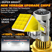 2-Piece H4/H7/H11/9005/9006/9012 LED Headlight Bulb – 6000K, CANBUS, Projector-Compatible