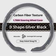 Carbon-Fiber-Texture 37-38CM Steering Wheel Cover for Tesla
