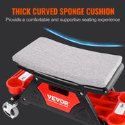 300 Lb Rolling Mechanic Seat with Tool Trays and Drawer