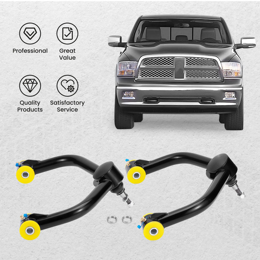 2-Piece Front Upper Control Arms 2002-2004'' Lift for Dodge RAM 1500 2006-2023 4wd