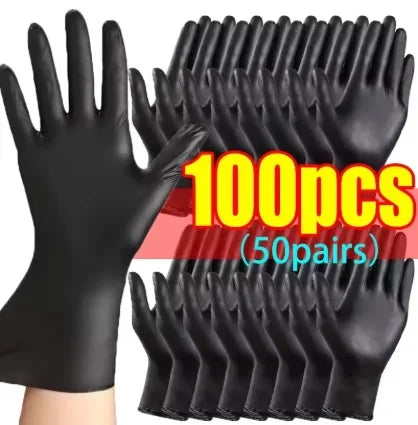 Black Disposable Work Gloves – 10 to 100 Pack