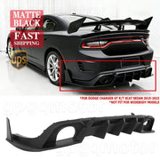 CMST-Style Matte Black Rear Diffuser for 2015–2023 Dodge Charger