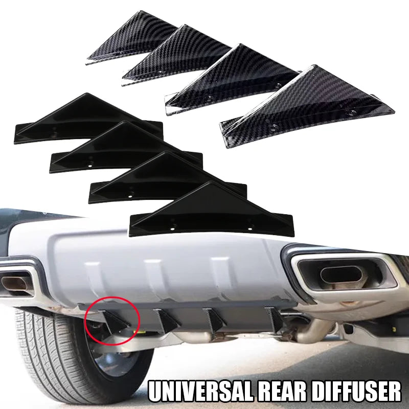 Universal Black Rear Bumper Diffuser