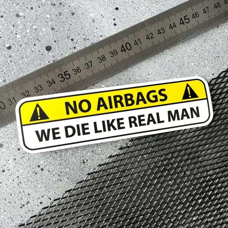 Cartoon Airbag Warning Vinyl Decal – SH40