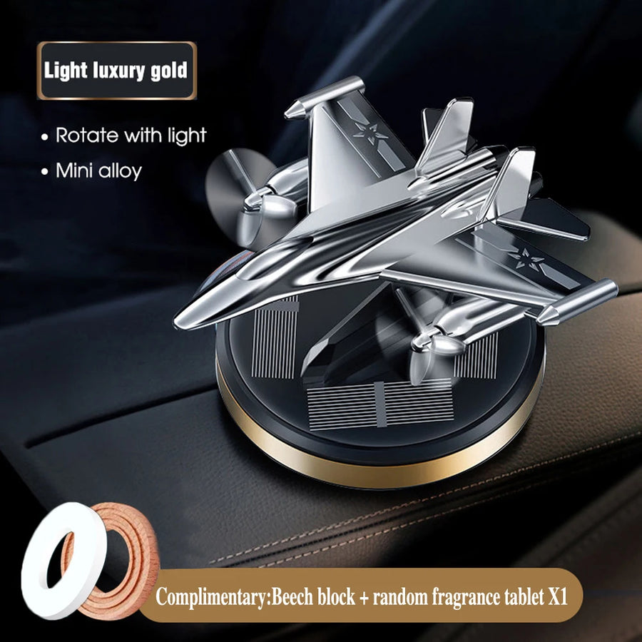 Solar-Powered Rotating Fighter-propeller Car Aroma Diffuser