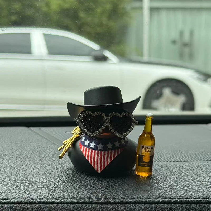 Black Rubber Duck Dashboard Ornament