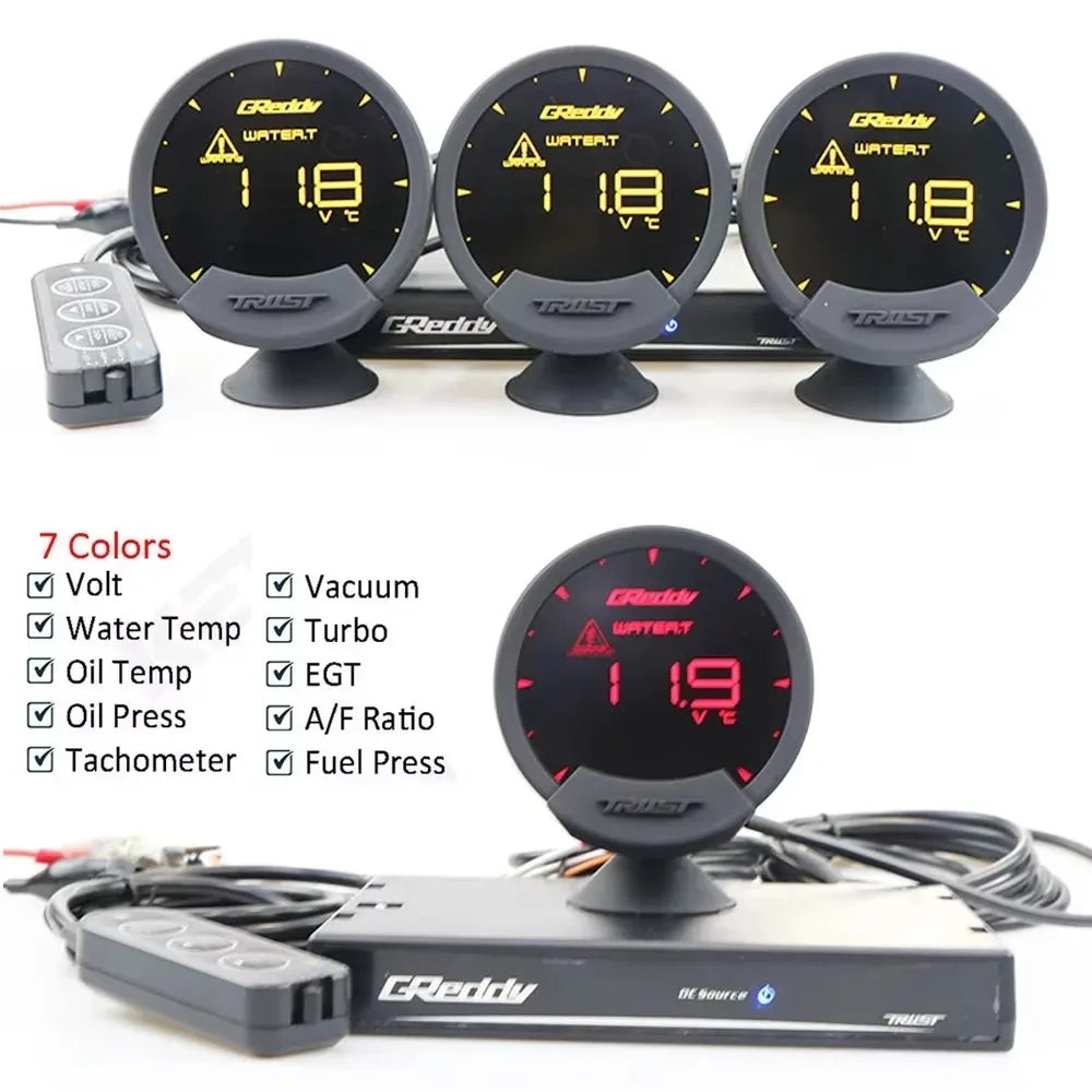 Greedy Sirius OBD2 7-Color LCD Automotive Gauge