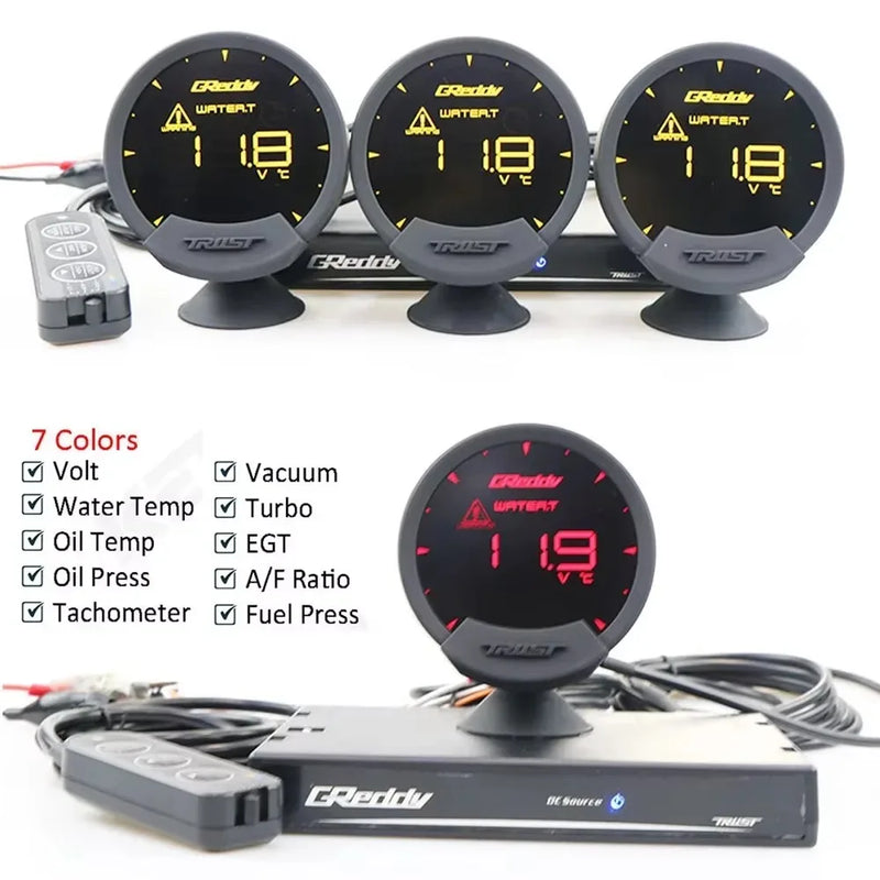 Greedy Sirius OBD2 7-Color LCD Automotive Gauge