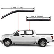 In-Channel Window Vent Visor Sun Rain Guards for 2009-2014 Ford F-150 Super Crew