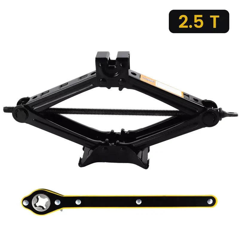 Adjustable Scissor Jack Kit with Extendable Lug Wrench, 1.5-2.5 Ton Options