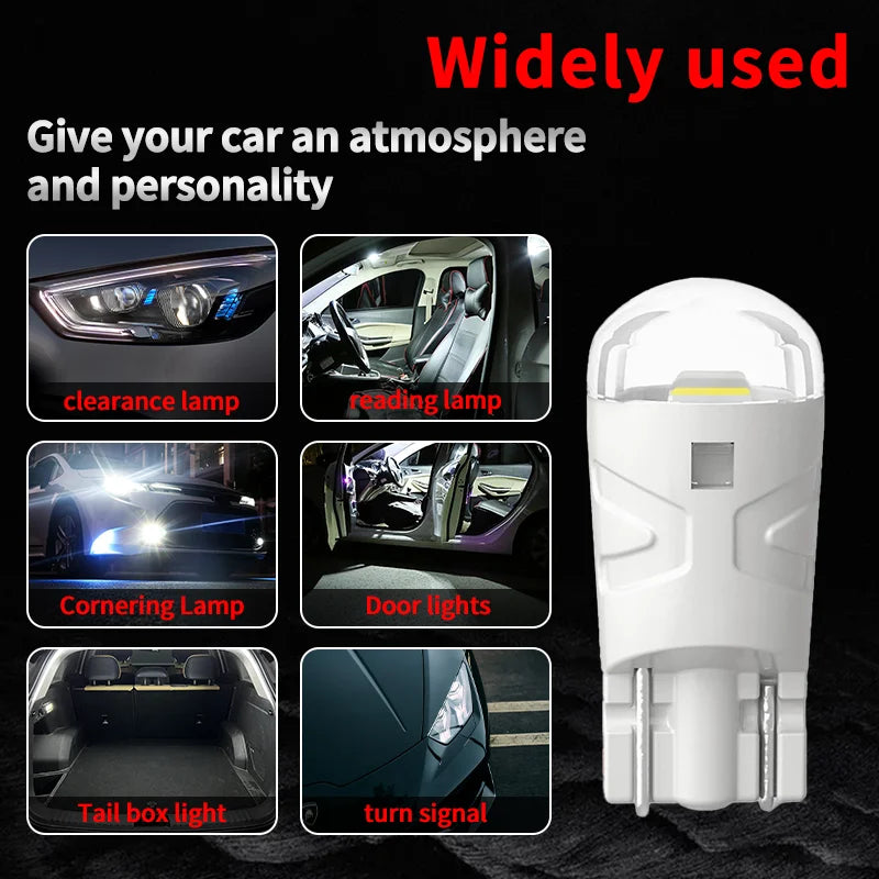 2-Piece T10 Interior and License Plate LED Bulb Kit – 6000K