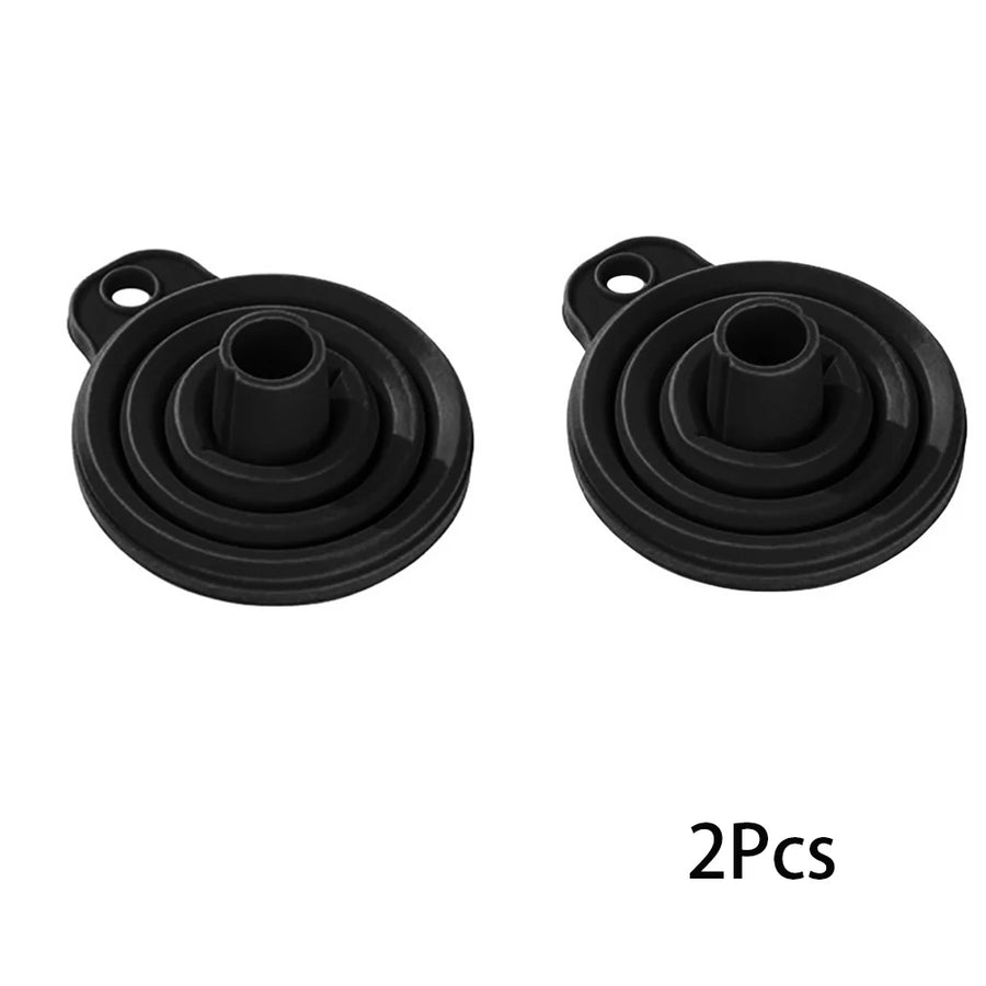 2-Piece Foldable Car Engine Funnel Silicone Liquid Funnel Washer Engine Oil Petrol Change Tools for