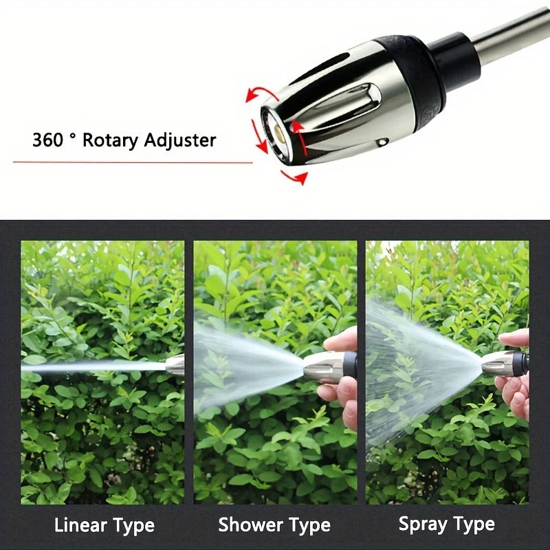 High-Pressure Car Wash Water Gun With Foam Bottle and Hose Nozzle