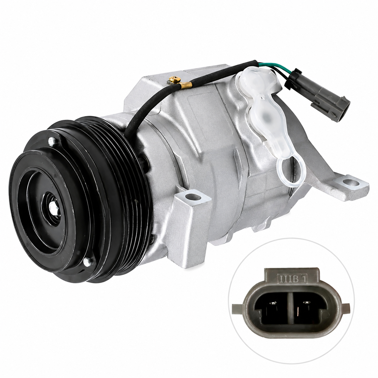 A/C Compressor for 2000-2008 Chevrolet Silverado GMC Sierra, 2002-2008 Cadillac Escalade and 2003-2008 Hummer H2