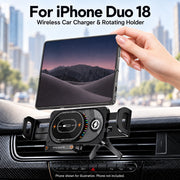 iPhone Duo 18 Auto Rotating Car Holder with 15W Wireless Charger